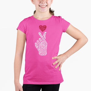 Girl's Word Art T-shirt - K-Pop